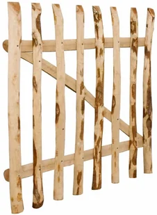 vidaxl Drewniana furtka, leszczyna, 100x90 cm - Bramy garażowe - miniaturka - grafika 4