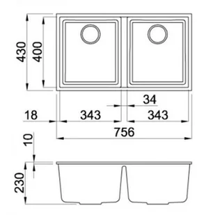 Elleci QUADRA 350 KERATEK KURO BSO LKQ35086BSO - Zlewozmywaki - miniaturka - grafika 3