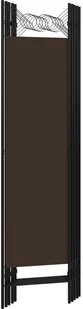 vidaXL Parawan 5-panelowy, brązowy, 200 x 180 cm vidaXL - Parawany - miniaturka - grafika 4