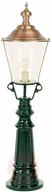 Lampy ogrodowe - K. S. Verlichting B. V. Stylowy słupek oświetleniowy Timor, zielony - miniaturka - grafika 1