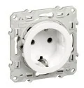 Gniazdka elektryczne - Schneider Gniazdo pojedyncze SCHUKO białe ODACE S520037 - miniaturka - grafika 1