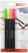 Pozostałe akcesoria dla plastyków - Edding mazaków edding edding 1200 colourpen, 1 MM, sortowane, Blister, 4 sztuki 1200NEON4 - miniaturka - grafika 1