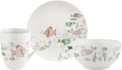 Zestawy naczyń dla dzieci - Florina 3-częściowy zestaw porcelany Rybki - miniaturka - grafika 1