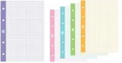 Artykuły biurowe - INTERDRUK  Wkład do segregatora A4/50K kratka kolor (5szt) - miniaturka - grafika 1