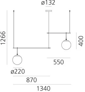 Artemide Nh S3 2 Arms 1282010A 1282010A - Lampy sufitowe - miniaturka - grafika 2