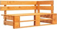 Ławki ogrodowe - vidaXL Ogrodowa ławka narożna z palet, drewno FSC, miodowy brąz - miniaturka - grafika 1