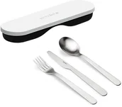 Akcesoria do grilla - Guzzini Komplet sztućców On The Go białe w etui 3 el. 17110111 - miniaturka - grafika 1