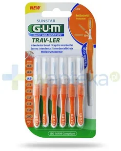 Gum Butler Trav-Ler szczoteczki międzyzębowe 6 szt 0,9 mm - Szczoteczki międzyzębowe - miniaturka - grafika 2