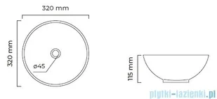 Oltens Jagala umywalka 32x32 cm nablatowa z powłoką SmartClean 40817000 - Umywalki - miniaturka - grafika 2