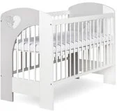 Klupś Nel, Łóżeczko, Serce, Biały /Popiel - Łóżeczka i kojce - miniaturka - grafika 3