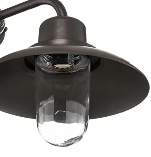 MORETTI LUCE Kinkiet zewnętrzny Patio mosiądz antyczny, szkło - Lampy ogrodowe - miniaturka - grafika 3