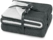 Koce - Amelia Home Koc 170x210 Shleepy gruby dwustronny ciemny szary AH/SHLE/CHA/170 - miniaturka - grafika 1
