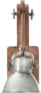 VidaXL Lampa ścienna w industrialnym stylu, srebrna, okrągła, E27 320575 - Lampy sufitowe - miniaturka - grafika 5