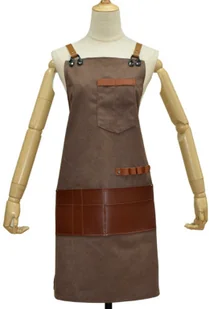 Gepard Peleryna Fryzjerska Fartuch Skórzany Do Salonu BRĄZOWY K-43 - Peleryny fryzjerskie - miniaturka - grafika 4