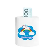 Skarbonki - Zbieram na jednorożca - skarbonka z nadrukiem - miniaturka - grafika 1