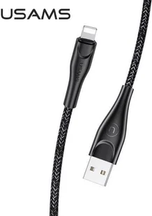 USAMS Kabel pleciony U41 lightning 1m 2A czarny/black SJ391USB01 (US-SJ391) - Kable USB - miniaturka - grafika 3