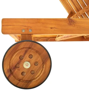 vidaXL Leżak lite drewno akacjowe 311871 - Leżaki ogrodowe - miniaturka - grafika 7