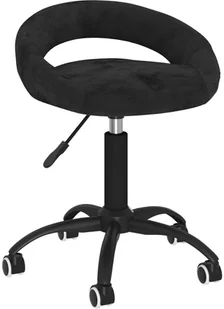 Fotel biurowy, krzesło biurowe vidaXL Obrotowe krzesło biurowe, czarne, tapicerowane aksamitem - Fotele i krzesła biurowe - miniaturka - grafika 8