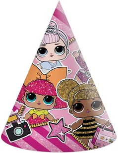 PROCOS DISNEY Czapeczki urodzinowe LOL Glitterati 6 szt 90865 - Urodziny dziecka - miniaturka - grafika 2