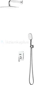 Zestawy prysznicowe - Omnires Sacramento zestaw prysznicowy chrom biały SYSSC10XCRB - miniaturka - grafika 1
