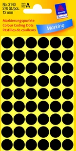 Avery Zweckform Etykiety ZF Q12 3140 czarne kółka - Etykiety do drukarek - miniaturka - grafika 5