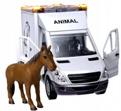 Samochody i pojazdy dla dzieci - Auto do Przewozu Koni Transporter Ciężarówka Dźwię - miniaturka - grafika 1