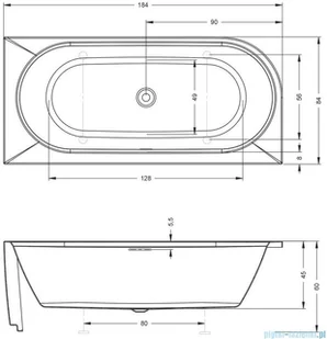 Riho Riho Desire Corner LED wanna narożna z hydromasażem Sparkle Mood lewa 180x84cm BD06005S1WI1170 - Wanny z hydromasażem - miniaturka - grafika 2