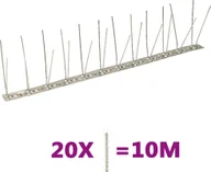 Zwalczanie i odstraszanie szkodników - vidaXL Kolce przeciw ptakom 4 rzędy stal nierdzewna 20 szt. 10 m 149131 - miniaturka - grafika 1