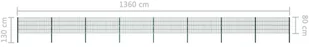 vidaxl Panel ogrodzeniowy ze słupkami, żelazny, 13,6 x 0,8 m, zielony 278611 - Ogrodzenia - miniaturka - grafika 5