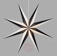 Ozdoby bożonarodzeniowe - Markslojd Dekoracyjna papierowa gwiazda Alva czarno-biała - miniaturka - grafika 1
