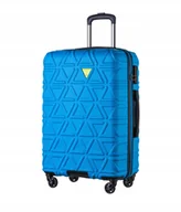 Walizki - Puccini Walizka Średnia Niebieska Twarda ABS018B 7 - miniaturka - grafika 1