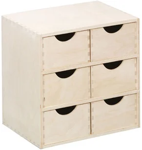 Zeller Zeller Komoda z 6 szufladami 20x28x27.5 cm 13192 - Pudła i pojemniki do przechowywania - miniaturka - grafika 2