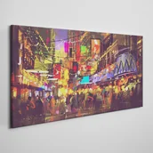 Obrazy i zdjęcia - PL Coloray Obraz na Płótnie Miasto Azja Ludzie Noc 100x50cm - miniaturka - grafika 1