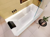 Wanny z hydromasażem - Riho Still Shower Plug&amp;Play wanna prostokątna lewa z obudową + nóżki 180x80cm BD18 - miniaturka - grafika 1