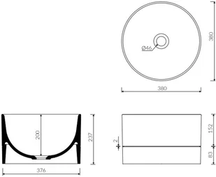 Marmorin Duo II 38x38  PU536030380 - Umywalki - miniaturka - grafika 3