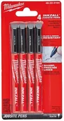 Markery permanentne - Czarne markery zmywalne Milwaukee Inkzall (4 sztuki) 48223164 - miniaturka - grafika 1