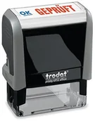 Pieczątki - Trodat Printy 4912 pieczątka biurowa z napisem GEPRÜFT, szara, produkt niedostępny w polskiej wersji językowej 092399432753 - miniaturka - grafika 1