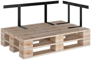 vidaXL Oparcie do sofy z palet czarne 70 cm żelazo 315787 - Pozostałe meble ogrodowe - miniaturka - grafika 4