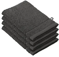 Akcesoria łazienkowe - De Witte Lietaer Rękawica do mycia de Witte lietaer 194690 Stephanie zestaw (4 myjki, bawełna Ciemnoszary 540 G/M 15 x 22 x 1 cm 194690 - miniaturka - grafika 1