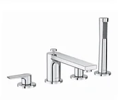 Baterie wannowe i prysznicowe - Kludi Zenta SL Bateria wannowo-prysznicowa 4-otworowa chrom 484240565 - miniaturka - grafika 1