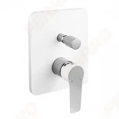 Baterie wannowe i prysznicowe - Ferro ADORE podtynkowa 2-funk., biały- chrom BDR7P - miniaturka - grafika 1