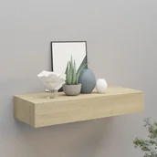 Półki do salonu - VidaXL Lumarko Półka ścienna z szufladą, kolor dębu, 60 x 23,5 x 10 cm, MDF 330261 VidaXL - miniaturka - grafika 1