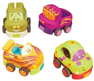 B.toys Autka miękkie - 4 szt bx1048 - Zabawki sensoryczne - miniaturka - grafika 2