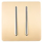 Wyłączniki światła i elektryczne - Trendi Switch trendi Switch 2 elektryczny 2-drożny kunsztowny nowoczesny błyszczącą 10 AMP przełącznik kołyskowy lekko złota ART-SS4GO - miniaturka - grafika 1