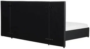 Beliani Łóżko szare tapicerowane ze stelażem 160 x 200 cm MILLAU - Łóżka - miniaturka - grafika 7