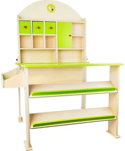 small foot Drewniany Stragan Sklep Stoisko Sprzedaży Warzywniak Zabawkowy do Zabawy dla Dzieci Small Foot - Zabawy w naśladowanie dorosłych - miniaturka - grafika 2