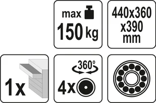 YATO TABORET WARSZTATOWY Z SZUFLADĄ - Stoły warsztatowe - miniaturka - grafika 6