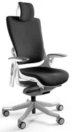 Fotele i krzesła biurowe - Unique Meble Fotel biurowy WAU 2 biały/tkanina - miniaturka - grafika 1