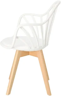 Intesi Krzesło Sirena z podłokietnikami białe - Krzesła - miniaturka - grafika 7