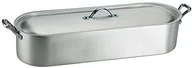 Garnki - Agnelli pentole agnelli ryb kocioł na z koronki, pokrywka i grill, z 2 uchwytami, bltf-aluminium, matowa, typ ekonomicznych, srebrny, szary, 45 cm FAMA1845 - miniaturka - grafika 1